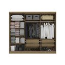 Ver imagem 2 de Guarda Roupa Casal 245cm 5 Portas 4 Gavetas N564 Kappesberg - Nogueira/macadâmia