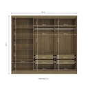 Ver imagem 3 de Guarda Roupa Casal 245cm 5 Portas 4 Gavetas N564 Kappesberg - Nogueira/macadâmia