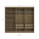 Ver imagem 3 de Guarda-Roupa Casal 245cm 5 Portas 4 Gavetas N564 Nogueira/Macadâmia - Kappesberg