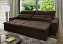 Ver imagem 1 de Sofá Retrátil/Reclinável Amsterdam 2,70m Suede Velut com Molas no Assento - King House