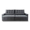 Sofá Retrátil/Reclinável Montebello 300cm Suede Velut com Molas no Assento - King House - 4