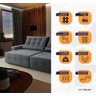Sofá Retrátil/Reclinável Montebello 300cm Suede Velut com Molas no Assento - King House - 3