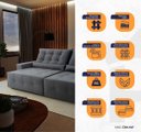 Ver imagem 3 de Sofá Retrátil/Reclinável Montebello 300cm Suede Velut com Molas no Assento - King House