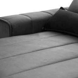 Sofá Retrátil/Reclinável Patagônia 3,00m Suede Velut Cinza c/ Molas no Assento - King House - 7