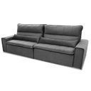 Ver imagem 5 de Sofá Retrátil/Reclinável Patagônia 3,00m Suede Velut Cinza c/ Molas no Assento - King House