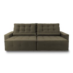 Sofá Retrátil/Reclinável Montebello 300cm Suede Velut com Molas no Assento - King House - 4