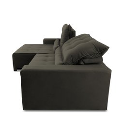 Sofá Retrátil/Reclinável Montebello 300cm Suede Velut com Molas no Assento - King House - 5