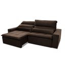 Ver imagem 6 de Sofá Retrátil/Reclinável Amsterdam 3,00m Suede Velut com Molas no Assento - King House