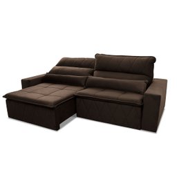 Sofá Retrátil/Reclinável Amsterdam 3,00m Suede Velut com Molas no Assento - King House - 5