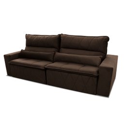Sofá Retrátil/Reclinável Amsterdam 3,00m Suede Velut com Molas no Assento - King House - 6