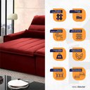 Ver imagem 3 de Sofá Retrátil/Reclinável Patagônia 3,00m Suede Velut Vermelho c/ Molas no Assento - King House