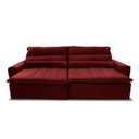 Ver imagem 4 de Sofá Retrátil/Reclinável Patagônia 3,00m Suede Velut Vermelho c/ Molas no Assento - King House