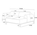 Ver imagem 4 de Sofá 3 Lugares com Chaise Direito Para Sala de Estar Molino 230cm D02 Linho Bege C-107 - Lyam