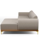 Ver imagem 6 de Sofá 3 Lugares com Chaise Direito Para Sala de Estar Molino 230cm D02 Linho Bege C-107 - Lyam