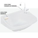 Ver imagem 7 de Pia Lavatório Banheiro 4,8l + Torneira Bica Móvel Branca