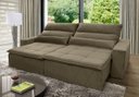 Ver imagem 1 de Sofá Retrátil/Reclinável Amsterdam 2,10m Suede Velut com Molas no Assento - King House