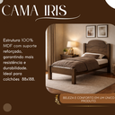 Ver imagem 6 de Cama de Solteiro para Quarto Mdf Clássica Iris Tradicional com Colchão 188x88cm:castanho