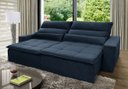 Ver imagem 1 de Sofá Retrátil/Reclinável Amsterdam 2,70m Suede Velut com Molas no Assento - King House
