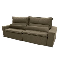 Sofá Retrátil/Reclinável Amsterdam 3,00m Suede Velut com Molas no Assento - King House - 5
