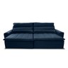Sofá Retrátil/Reclinável Patagônia 2,10m Suede Velut Azul Marinho c/ Molas no Assento - King House - 4