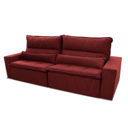 Sofá Retrátil/Reclinável Amsterdam 3,00m Suede Velut com Molas no Assento - King House - 5