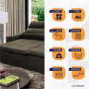 Ver imagem 7 de Sofá Retrátil/Reclinável Amsterdam 2,70m Suede Velut com Molas no Assento - King House