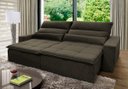 Ver imagem 1 de Sofá Retrátil/Reclinável Amsterdam 2,70m Suede Velut com Molas no Assento - King House