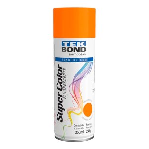 Tinta Spray Tekbond Laranja Fluorescente Neon Uso Geral 350ml