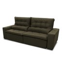 Ver imagem 4 de Sofá Retrátil/Reclinável Islândia 2,10m Suede Velut Tabaco c/ Molas no Assento - King House