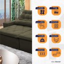 Ver imagem 6 de Sofá Retrátil/Reclinável Islândia 2,10m Suede Velut Tabaco c/ Molas no Assento - King House