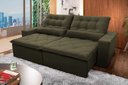 Ver imagem 1 de Sofá Retrátil/Reclinável Islândia 2,10m Suede Velut Tabaco c/ Molas no Assento - King House