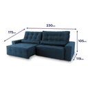 Ver imagem 2 de Sofá Retrátil/Reclinável Montebello 230cm Suede Velut com Molas no Assento - King House