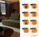 Ver imagem 3 de Sofá Retrátil/Reclinável Montebello 210cm Suede Velut com Molas no Assento - King House