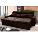 Ver imagem 1 de Sofá Retrátil/Reclinável Patagônia 2,10m Suede Velut Marrom c/ Molas no Assento - King House