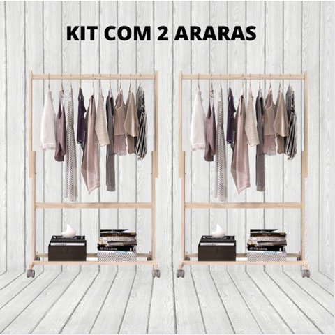 Combo de Araras para Roupas Infantis Espaçosa