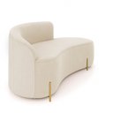 Ver imagem 5 de Sofá 2 Lugares Orgânico 160cm Pé Dourado Morgan Veludo/cotelê D03 - D’Rossi
