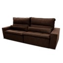 Ver imagem 4 de Sofá Retrátil/Reclinável Amsterdam 2,10m Suede Velut com Molas no Assento - King House