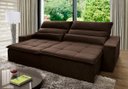 Ver imagem 1 de Sofá Retrátil/Reclinável Amsterdam 2,10m Suede Velut com Molas no Assento - King House