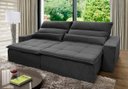 Ver imagem 1 de Sofá Retrátil/Reclinável Amsterdam 2,10m Suede Velut com Molas no Assento - King House