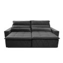 Ver imagem 4 de Sofá Retrátil/Reclinável Amsterdam 2,10m Suede Velut com Molas no Assento - King House