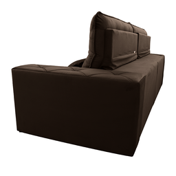 Sofá Retrátil/Reclinável Islândia 3,00m Suede Velut Marrom c/ Molas no Assento - King House - 5
