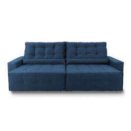 Sofá Retrátil/Reclinável Montebello 300cm Suede Velut com Molas no Assento - King House - 5
