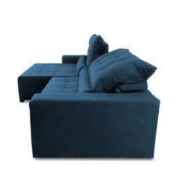 Sofá Retrátil/Reclinável Montebello 300cm Suede Velut com Molas no Assento - King House - 4