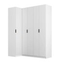 Ver imagem 6 de Guarda Roupa de Canto Reto 5 Portas MDF Altezza Clean Belmax:Branco