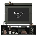 Ver imagem 4 de Rack Madesa Cancun e Painel para TV até 65 Polegadas Preto Cor:Preto