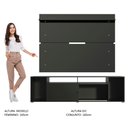 Ver imagem 6 de Rack Madesa Cancun e Painel para TV até 65 Polegadas Preto Cor:Preto