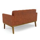 Ver mais imagens de Conjunto 2 Poltronas e 1 Namoradeira Decorativa Karen Pés Fixo em Madeira Castanho Pu Nozes G19 - Gr