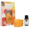 Kit 1 Aromatizador Difusor Elétrico Colors Terracota Porcelana Laranja + 1 Essências Via Aroma - Bam - 1