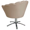 Ver imagem 3 de Poltrona Cadeira com Base Giratoria Cromado Pétala Suede Capuccino