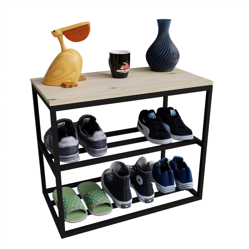 Ver imagem 1 de Banco Sapateira de Ferro com Estilo e Funcionalidade 30x60cm